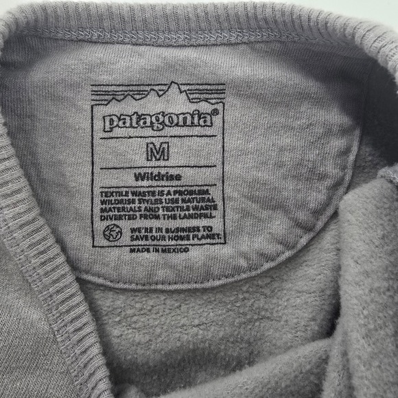 Patagonia Wideline Crewneck Sweatshirt Womens M Gray Save Our Home Planet! - Picture 6 of 8